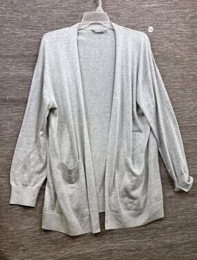 Luxury Premier Collection Cardigan Sweater Womens XXL Gray Heather Cashmere Knit